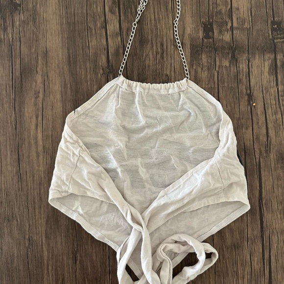 Iamkoko Vintage Reworked Crop Top with Ties - Picture 4 of 4